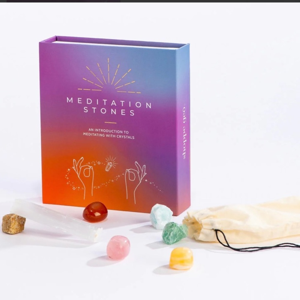 Meditation Stones Kit- An introduction to Meditating with Crystals. New in Box!